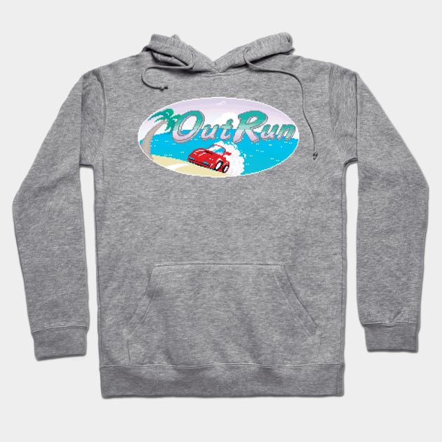 Outrun Logo Hoodie by GraphicGibbon